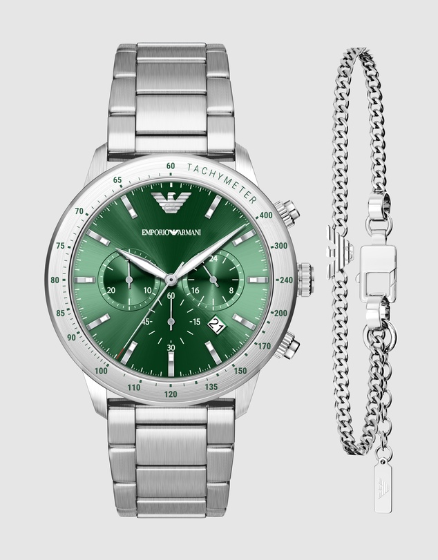 Emporio Armani - Silver Tone Chronograph Watch