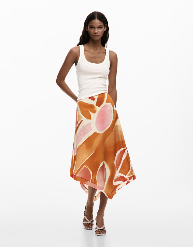 Desigual - Asymmetric petal skirt
