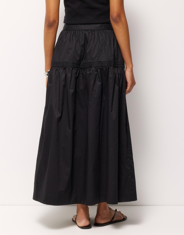 AERE - Pintuck Poplin Midi Skirt