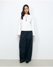 AERE - Organic Cotton Twill Barrel Leg Pants