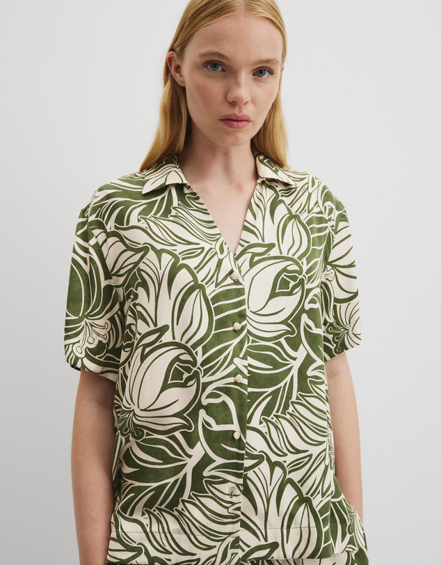 Country Road - Print Short Sleeve Cupro Shirt