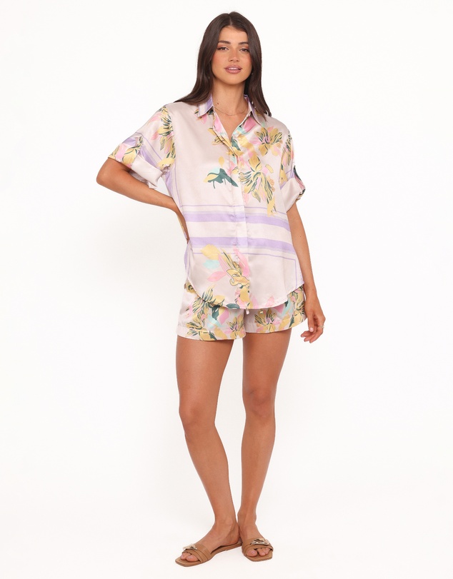Petal & Pup - Lara Shorts - Lavender Print
