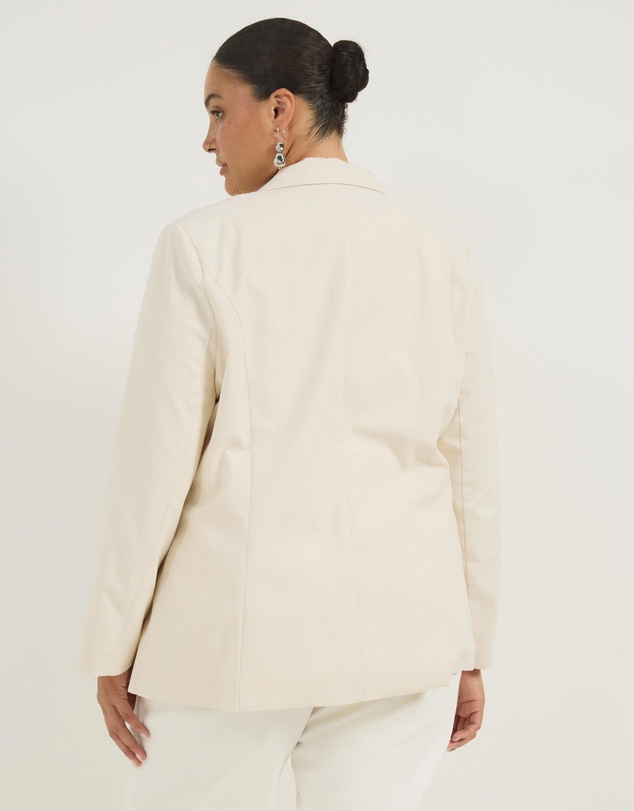 Atmos&Here Curvy - Harper Linen Blend Blazer