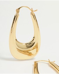 Lovisa - Gold Plated Oval Hoop Earrings
