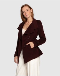 Belle & Bloom - Bad Girl Wool Blend Moto Coat