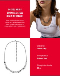 Diesel - Silver Tone Necklace