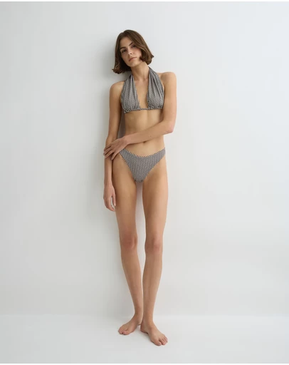 BONDI BORN - Isabella Bikini Top - Mocha Dot (Embodee™)