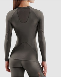SKINS - SKINS Compression Women's Series-5 Activewear Long Sleeve Top Charcoal