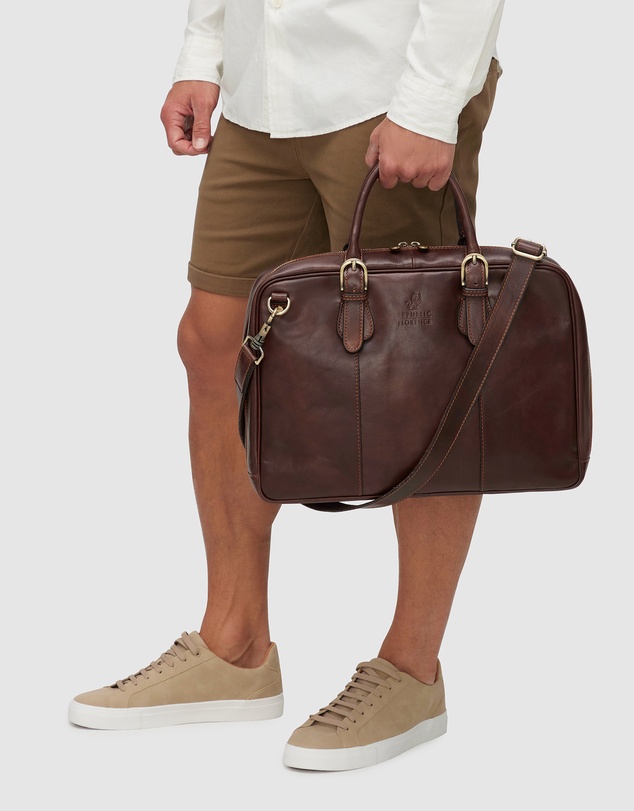 Republic of Florence - The Madrid Matt Choc Laptop Case