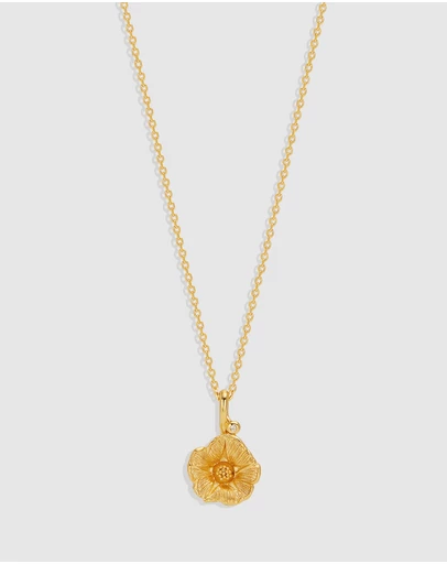 By Charlotte - Morning Glory September Birth Flower Necklace
