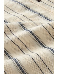NEXT - Textured Stripe Short Sleeve Shirt With Cuban Collar