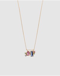 Elli Jewelry - Necklace Crystal Dainty 925 Sterling Silver Gold-Plated