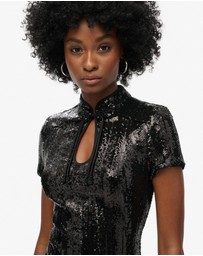 Superdry - Mandarin Sequin Mini Dress