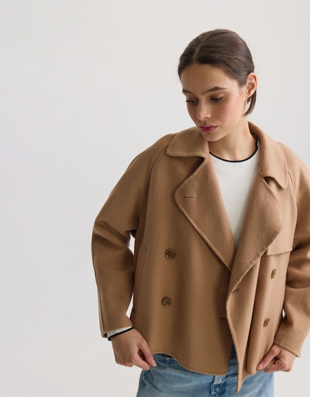 Oxford - Daisy Wool Crop Trench Jacket