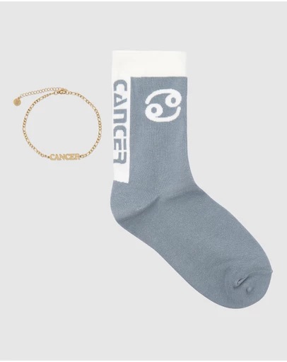 High Heel Jungle - Horoscope Gold Anklet and Sock Set - Cancer