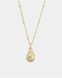 Elli Jewelry - Necklace Oragnic Drop Crystal 925 Sterling Silver Gold-Plated