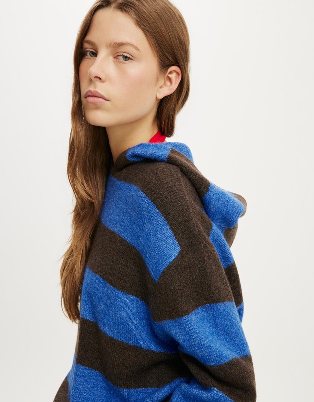 Cotton On - Sporty Stripe Hooded Knit