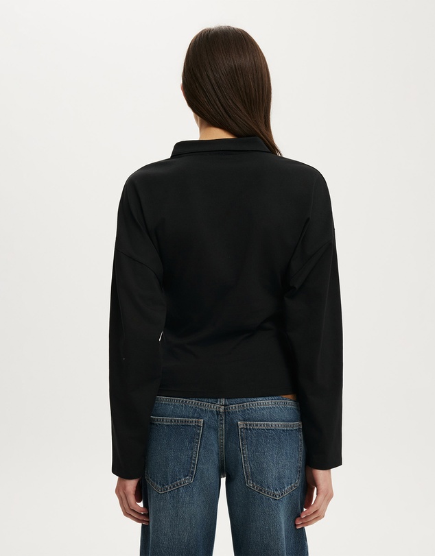 Cotton On - Everyday Smooth Polo Long Sleeve