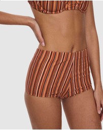 Thrills - Aftersun Stripe Boyleg Bikini Bottom