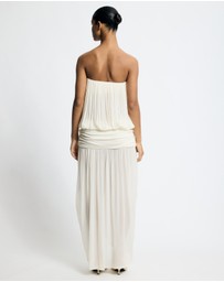 Lover - Liora Jersey And Georgette Strapless Maxi Dress