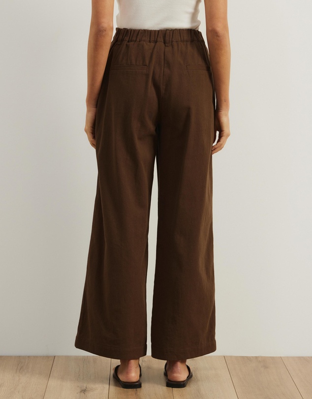 Atmos&Here - Gaia Twill Wide Leg Pant