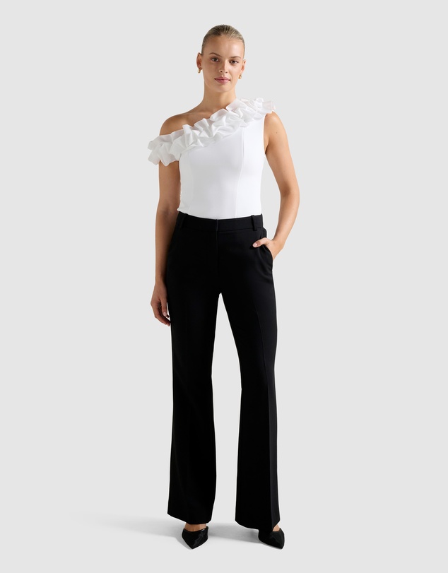Forever New - Sadie Tipped Shoulder Ruffle Top