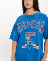 Vintage by The Real Deal - Pre Loved - 90s NCAA University of Kansas Jayhawks Tee