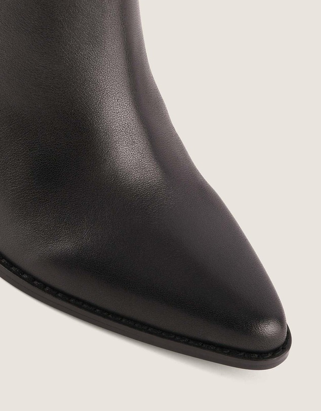 Shelly Shen - Flavia Heel Long Boots Black Leather