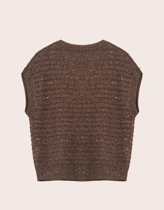 IDA+S - Reni Metallic Cotton Knit Top