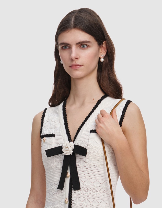 Self Portrait - Pointelle Knit Mini Dress