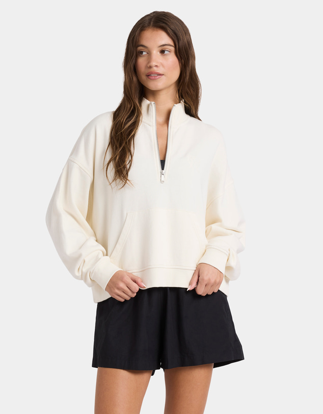 Roxy - Womens Movin Up Half Zip Fleece Jumper