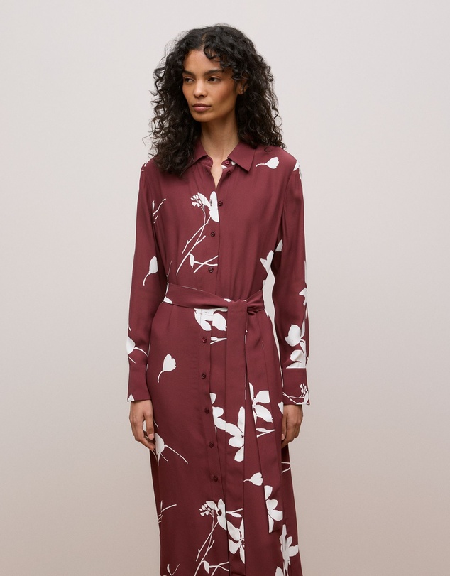 Trenery - Wren Floral Shirt Dress in Auburn