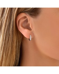 Michael Hill - Huggie Earrings With 1/4 Carat TW Of Diamonds In 10kt White Gold