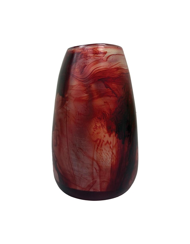 Urban Attitude - Urban Attitude RACH Large Vase Height 25.5cm, Width 17cm, Opening 6cm x 9cm - Berry Red