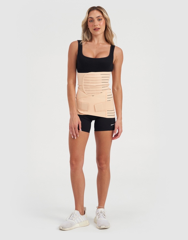 Core Trainer - Post Pregnancy Waist and Hip Band 2 Pack Nude