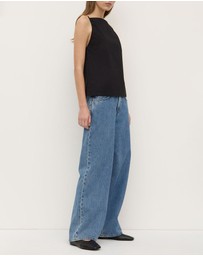 Assembly Label - Annie Poplin Tank Black