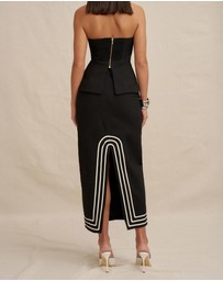 BY JOHNNY. - Sloane Stripe Ankle Skirt