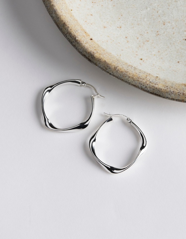 Najo - Garden of Eden Silver Hoop Earring