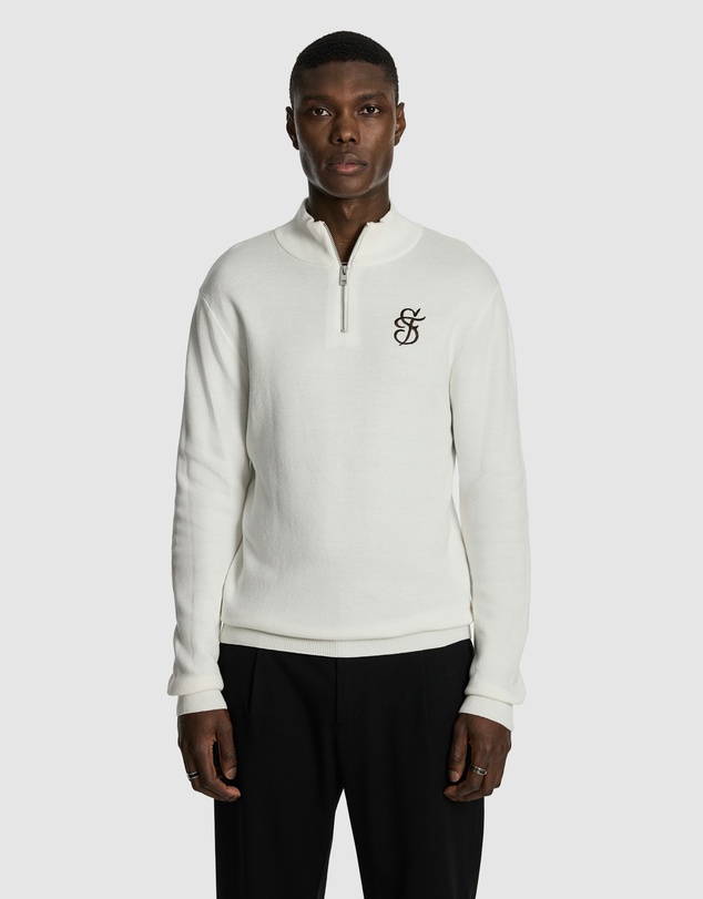 yd. - Ollie Embroidered 1/4 Zip Knit Jumper
