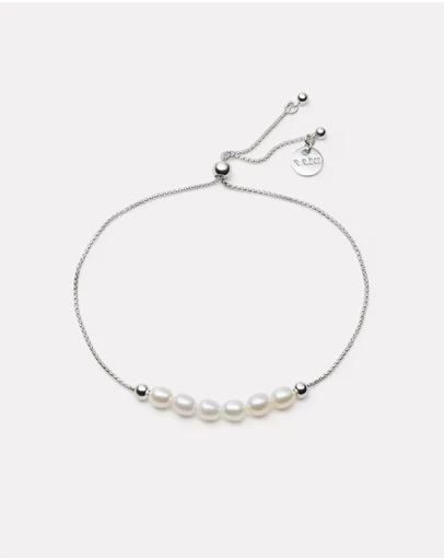 Najo - Shoreline Silver & Pearl Bracelet