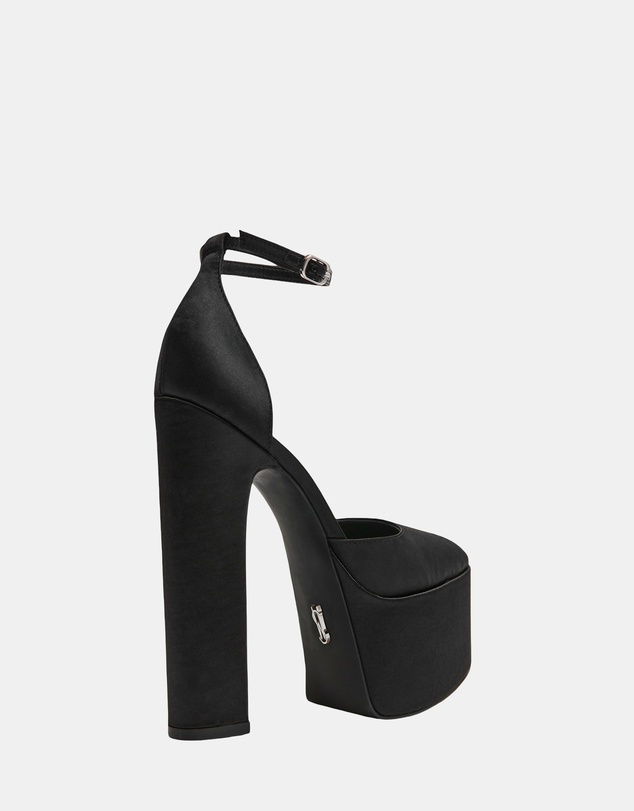 Steve Madden - Selestine Black Satin Heels