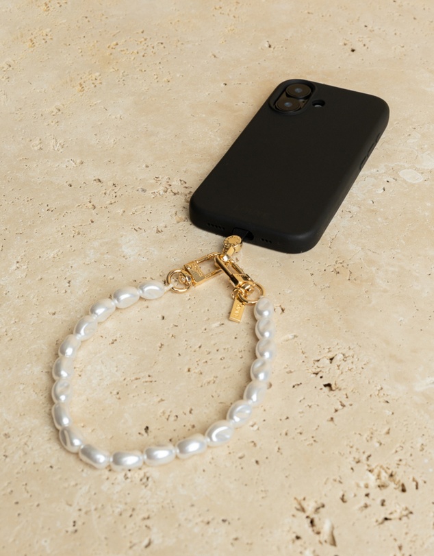 LOUVE COLLECTION - Silicone Black Case + Universal Patch + Pearl Wristlet