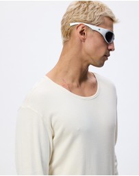 Surrounded By Ghosts - The Gypsum Slim Rib Knit Long Sleeve T-Shirt
