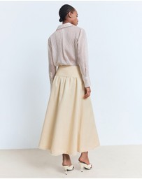 M.N.G - Midi Skirt With Frayed Ends