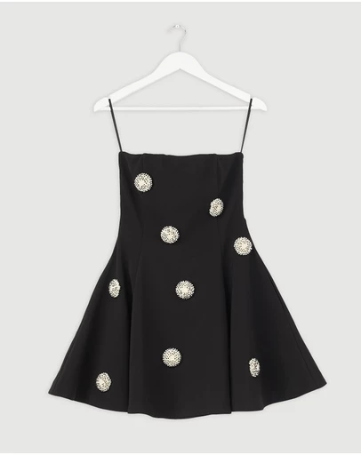 Revibe - Repaired BY JOHNNY. Priscilla Pearl Strapless Mini Dress