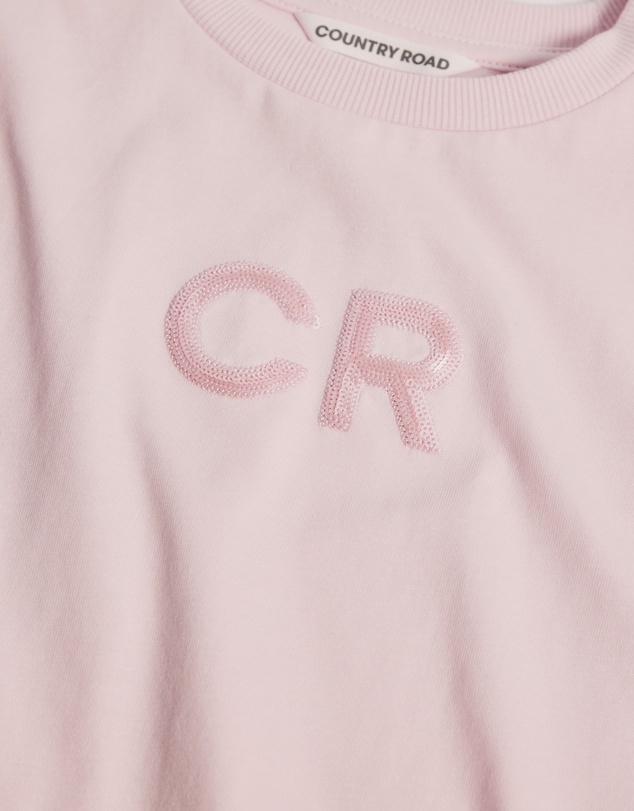 Country Road - Australian Cotton Short Sleeve Sequin Logo T-shirt