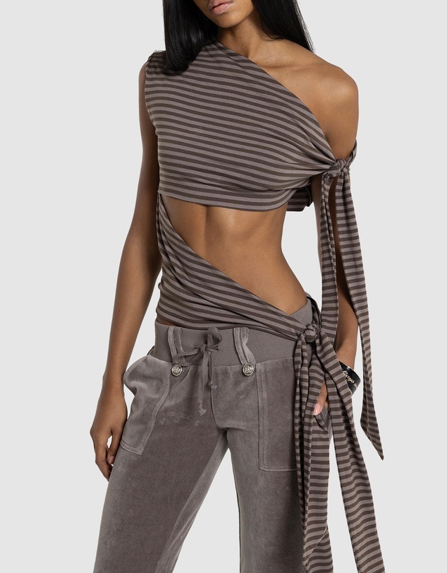 Jaded London - Stripe Mena Top