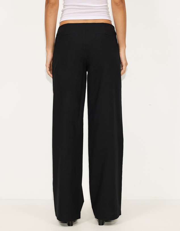 Dazie - Glow Up Linen Low-Waisted Pants