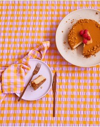 Mosey Me - Kumquat Bloom Seersucker Tablecloth