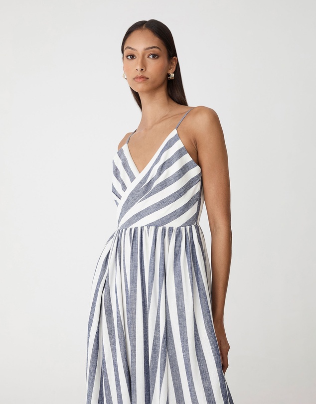 Forcast - Ikaria Linen Crossover Dress